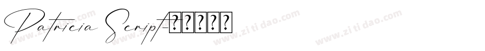 Patricia Script字体转换